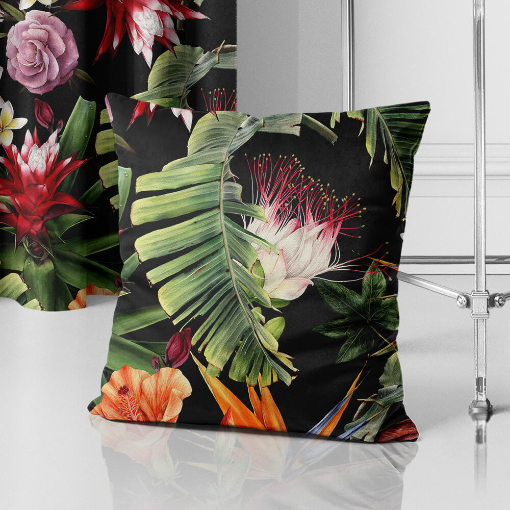 Poszewka dekoracyjna 40 x 40 tropical flowers - Alena Firany