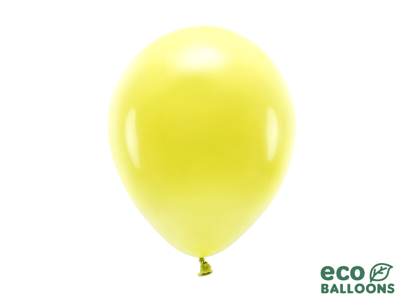 Balony Eco 26cm pastelowe, żółty (1 op. / 100 szt.)