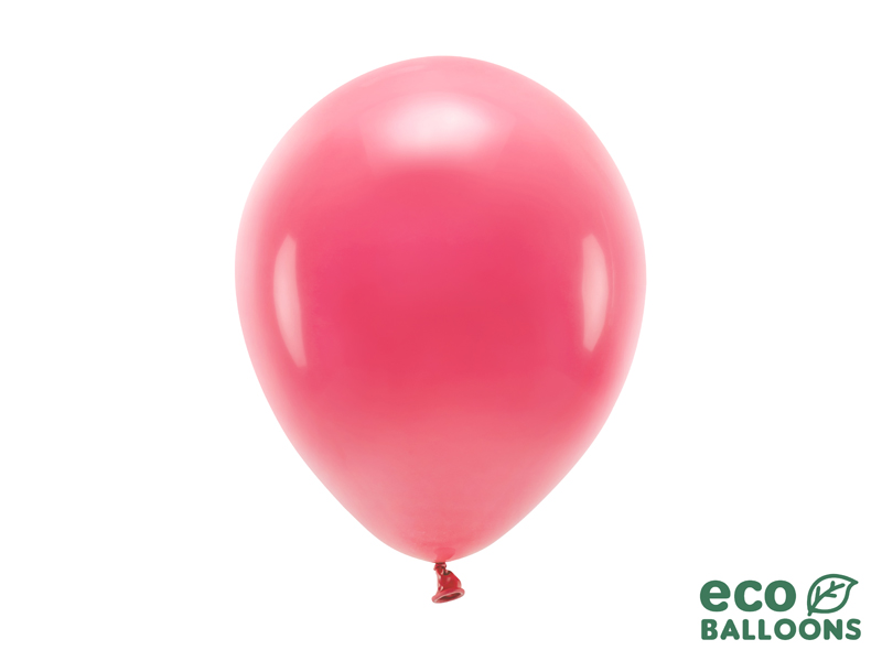 Balony Eco 26cm pastelowe, jasny czerwony (1 op. / 100 szt.)