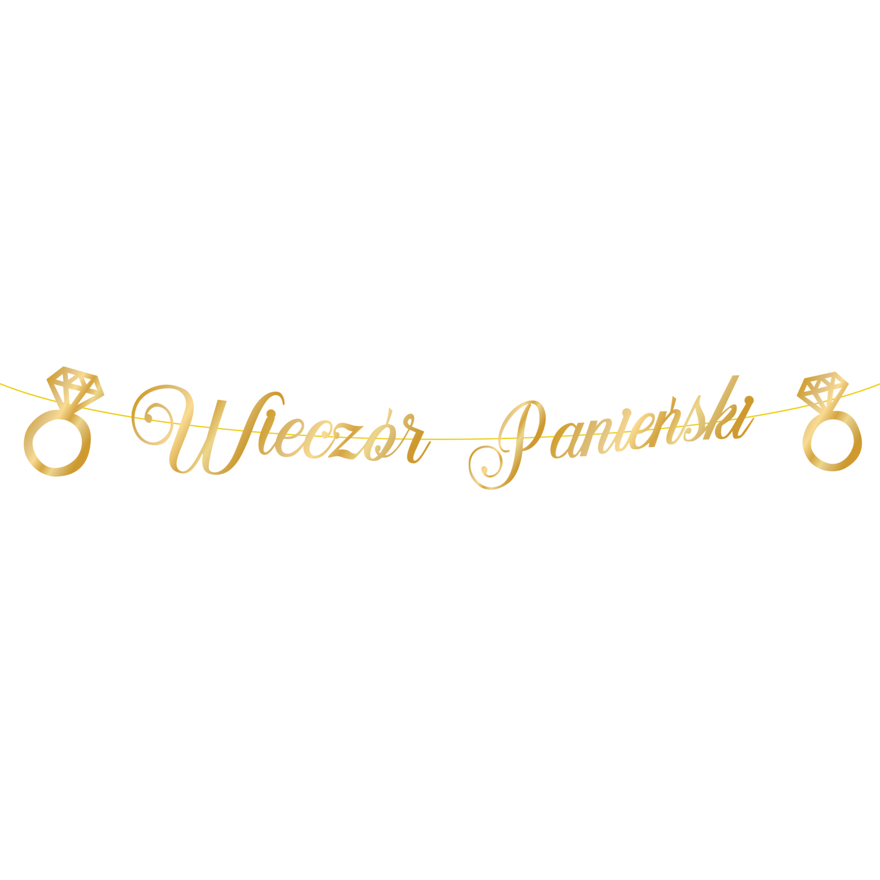 Baner Wieczór Panieński złoty napis 150 cm