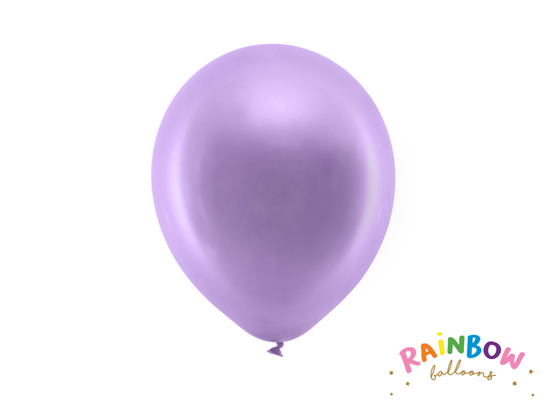 Balony Rainbow 23cm metalizowane, fiolet, 1 op. / 10 szt.).