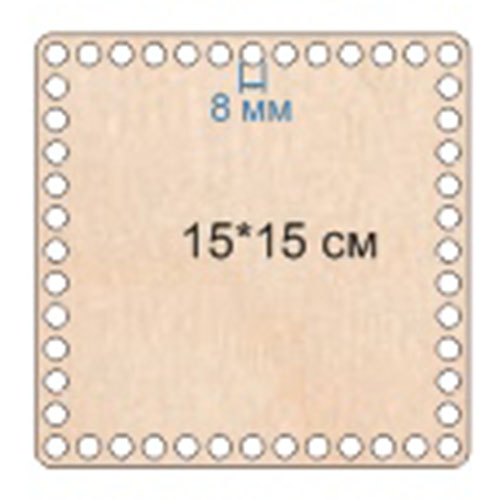 Baza dno koszyka kwadrat 15x15cm, 8mm