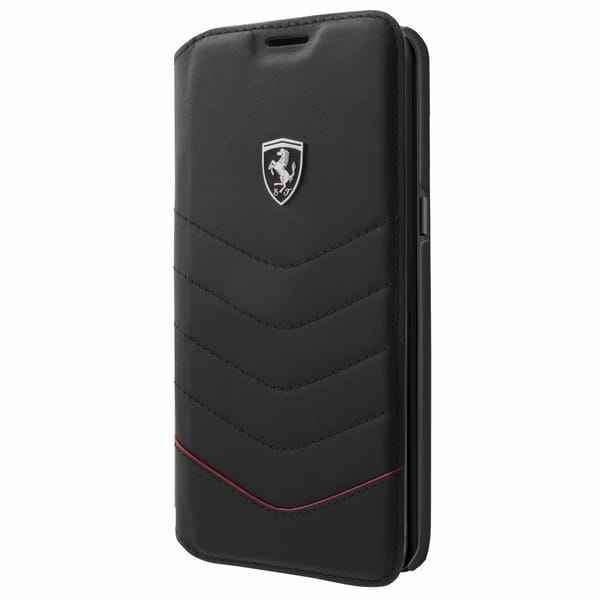 Ferrari HERITADGE QUILTED [Black], Etui z klapką dla iPhone 7/8