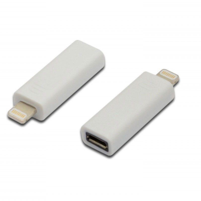 Adapter z MICRO USB na iPhone 5 [White], Przejściówka z micro USB na Lightning to 30-pin