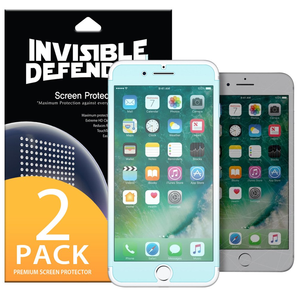 Invisible Defender Full Coverage [Clear], 2 folie na ekran i boki do iPhone 7+/8 Plus