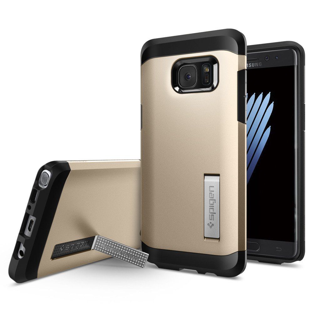 Spigen SGP Tough Armor [Champagne Gold], Etui & stojaczek dla Galaxy Note 7