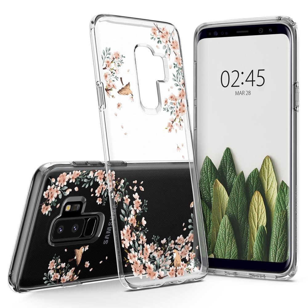 Spigen Liquid Crystal [Blossom Nature], Etui elastyczne dla Galaxy S9 Plus