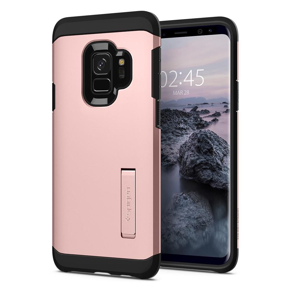 Spigen Tough Armor [Rose Gold], Bezpieczne etui dla Galaxy S9