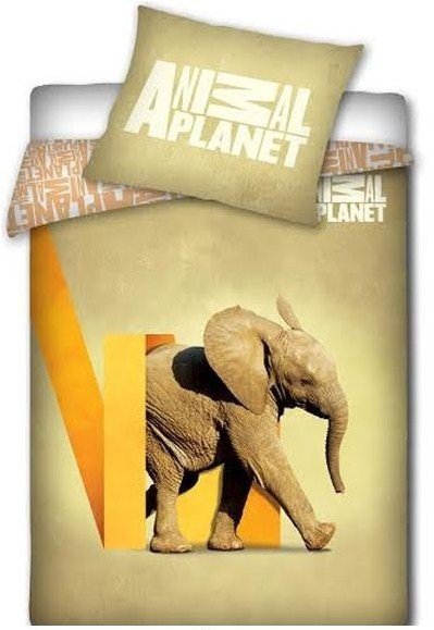 Pościel licencyjna Animal Planet 100% bawełna 160x200 - Słoń