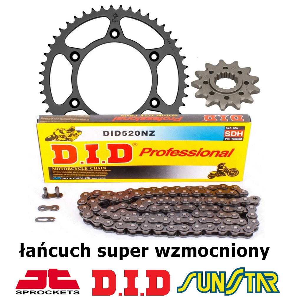 Suzuki Rm-Z 450 2013-2020 Zestaw Napędowy Did Super Wzmocniony Bezoring Suzuki 450 Rm-Z 450 2019