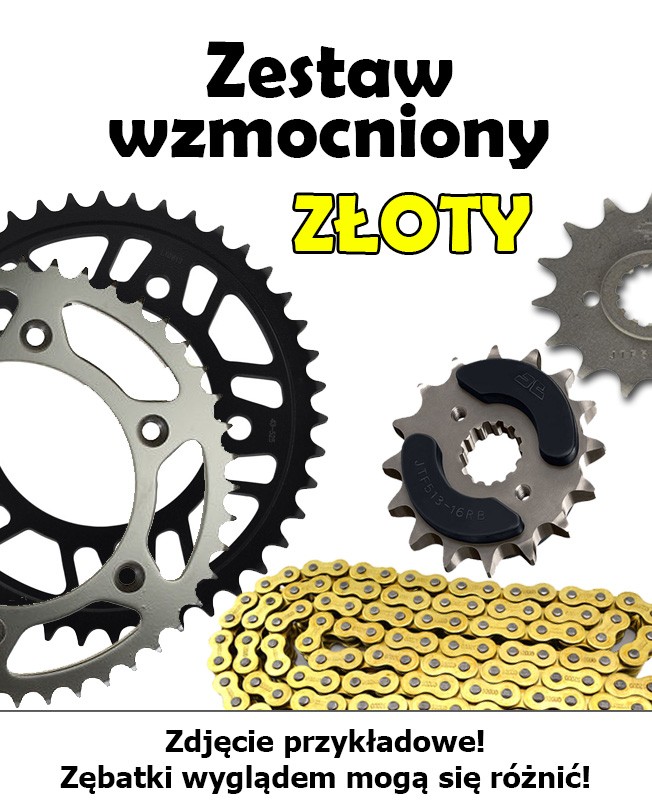 Suzuki rm-z 450 2013-2017 zestaw napędowy did wzmocniony złoty bezoring 4 7 8 2