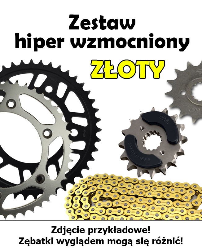 Kawasaki kx 250f 2006-2010 zestaw napędowy did hiper wzmocniony złoty bezoring 4 6 7 1