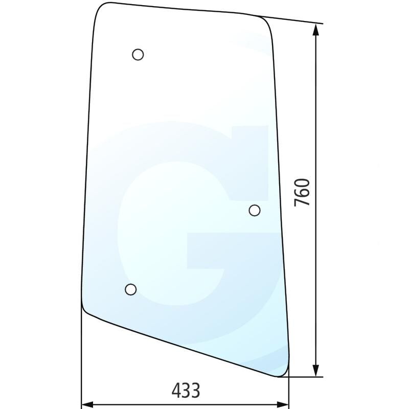 Szyba boczna lewa John Deere 6010 6310 L113306