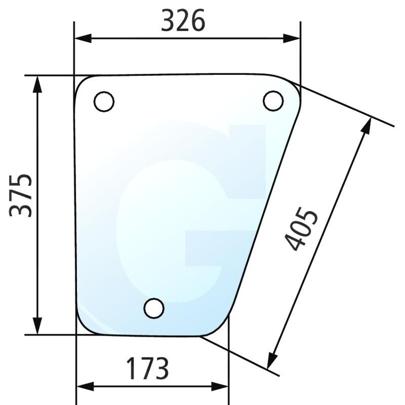 Szyba dzielona prawa i lewa John Deere 1040 1850 L57280