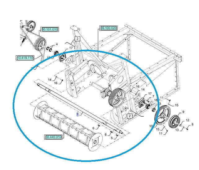 Wałek New Holland CR 87583253 CNH