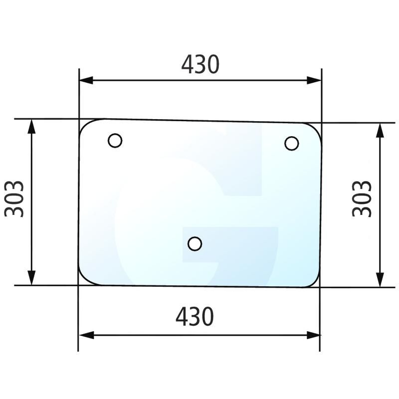Szyba tylna dolna CASE 955 1455 3224611R1