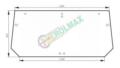Szyba tylna New Holland zielona 1-34-671-092