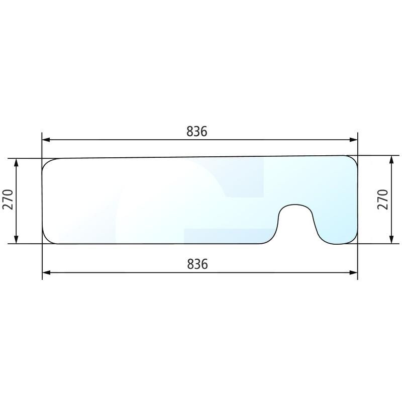 Szyba tylna dolna, z rozszczelnieniem CASE 743XL 3230 4240 795XL 1500941C1