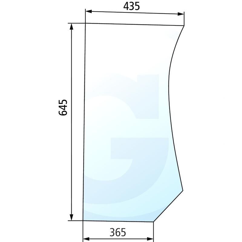 Szyba przednia dolna, lewa CASE MXU Maxxum Puma New Holland T6000 T6 T7 TSA 87566892
