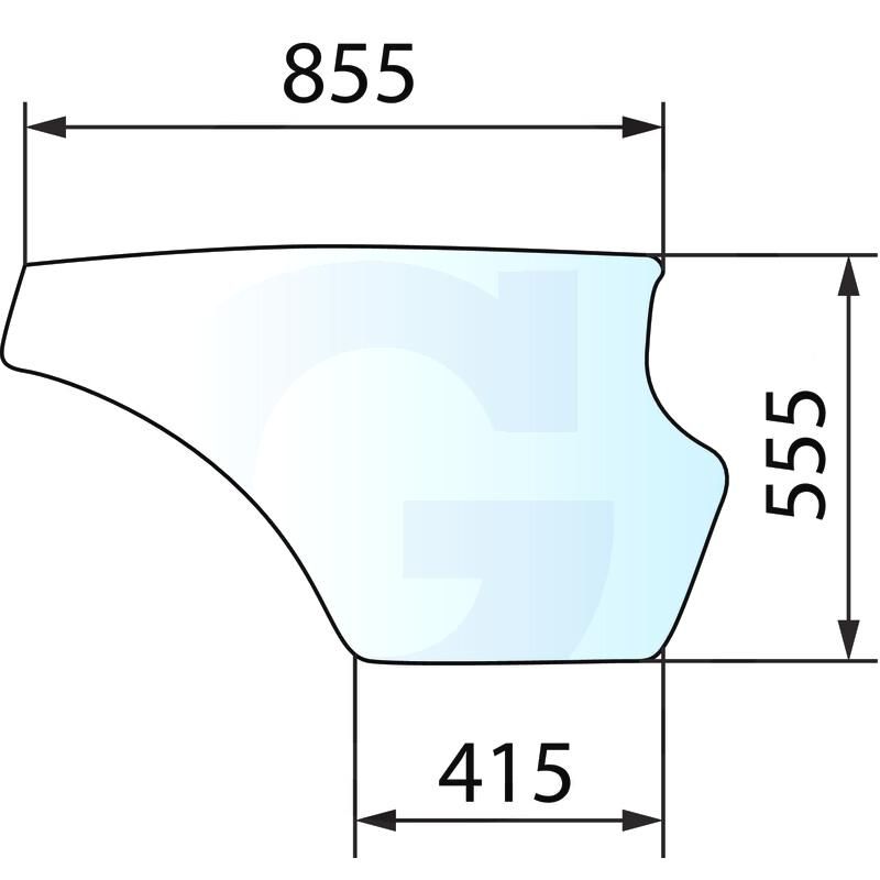 Szyba drzwi dolna lewa bezbarwna JCB ładowacz teleskopowy 827/80250