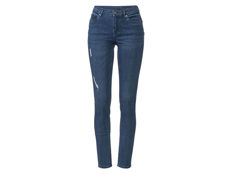 esmara Jeansy damskie, super skinny fit, push-up 36, Niebieski