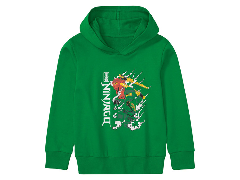 Bluza chłopięca z kapturem z bawełny 98/104, LEGO Ninjago zielony