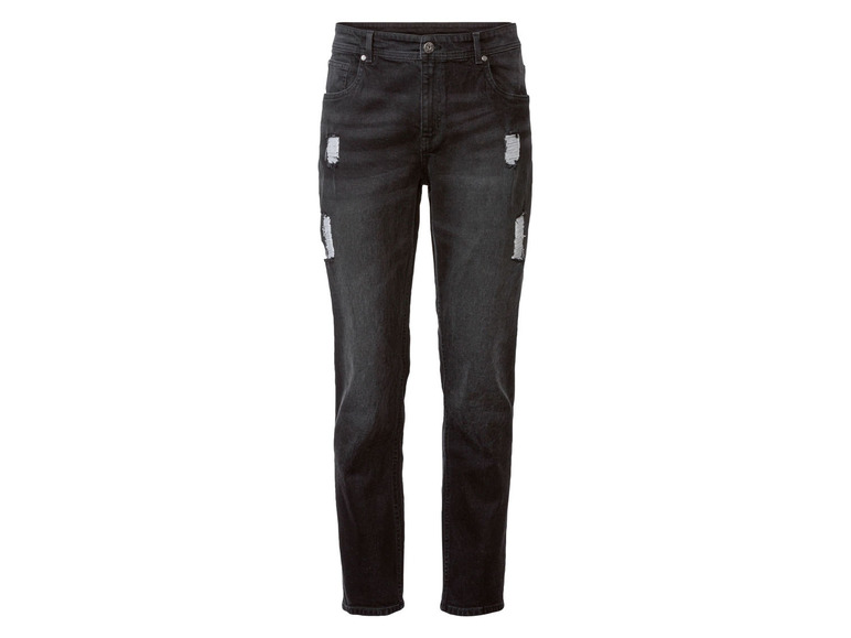 LIVERGY Jeansy męskie z bawełną, Slim Fit 54 38/34, Czarny