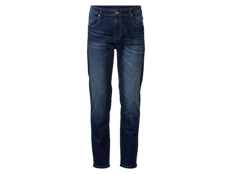 LIVERGY Jeansy męskie z bawełną, Slim Fit 54 38/30, Ciemnoniebieski