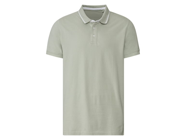 LIVERGY Koszulka polo z bawełny, Slim Fit M 48/50, Zielony