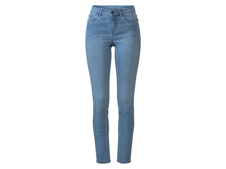 esmara Jeansy damskie z bawełną, Super Skinny Fit 36, Średni wzrost, Jasnoniebieski