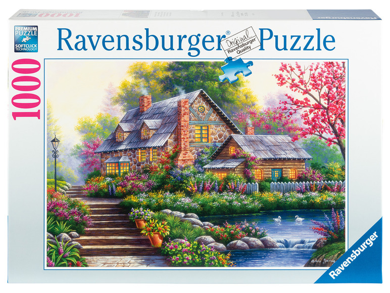Ravensburger Puzzle 1000 elementów 15184 Romantyczna chatka