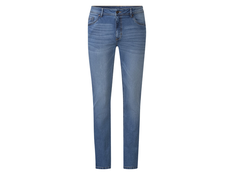 LIVERGY Jeansy męskie z bawełną, slim fit 54 38/32, Jasnoniebieski