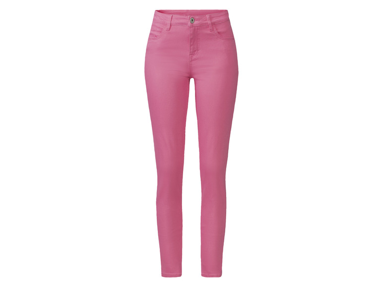 esmara Jeansy damskie z bawełną, Super Skinny Fit 42, Różowy