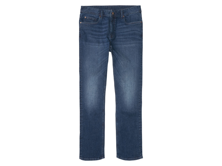 LIVERGY Jeansy męskie straight fit z bawełną 46 30/30, Ciemnoniebieski