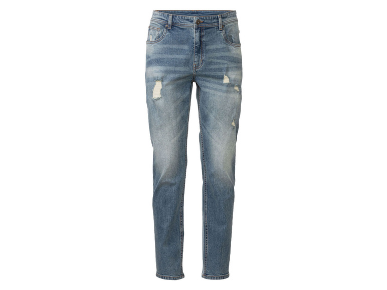 LIVERGY Jeansy męskie z bawełną, Slim Fit 46 30/34, Jasnoniebieski