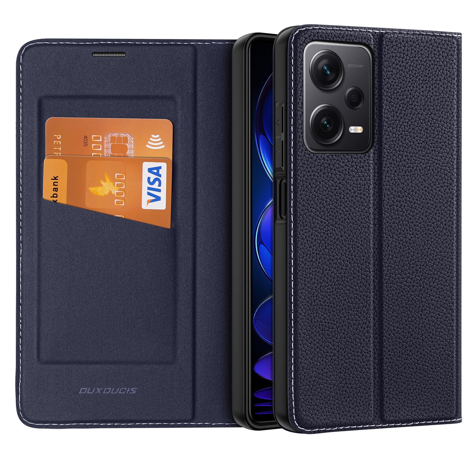 Dux Ducis Skin X2 etui do Xiaomi Redmi Note 12 Pro+ pokrowiec z klapką portfel podstawka niebieskie