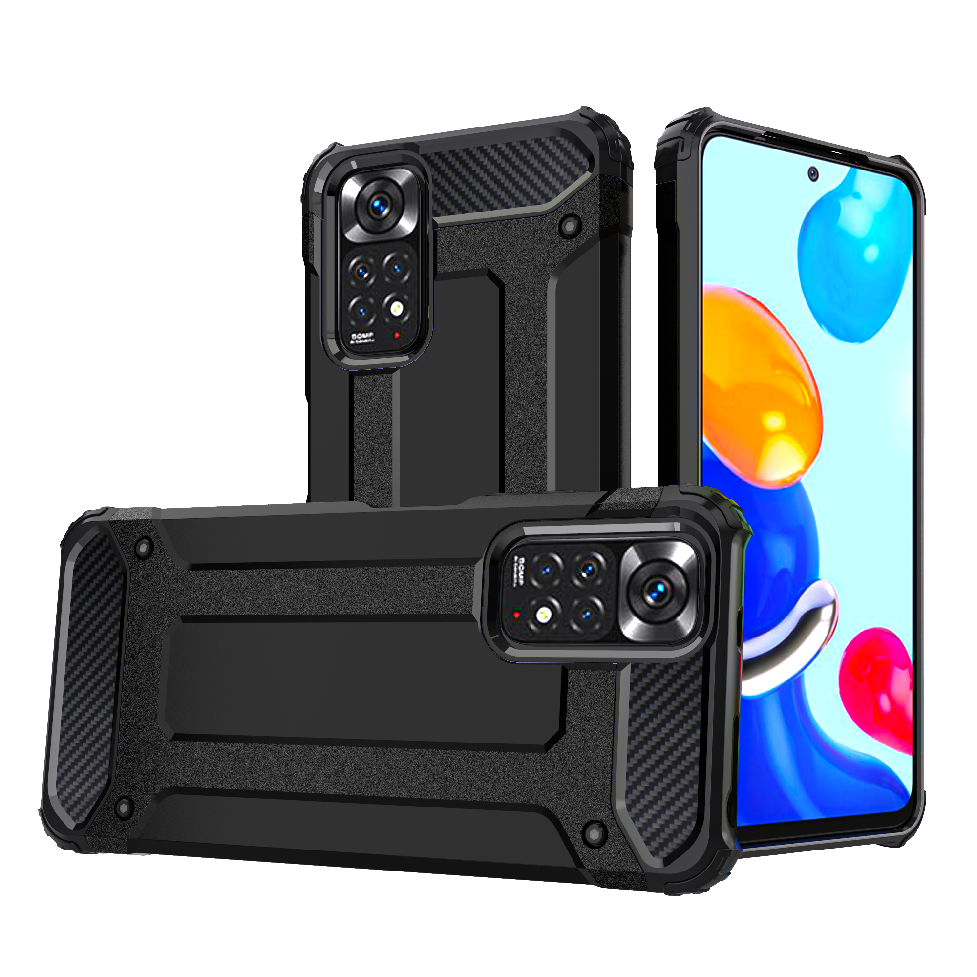 Hybrid Armor pancerne hybrydowe etui pokrowiec Xiaomi Redmi Note 11S / Note 11 czarny