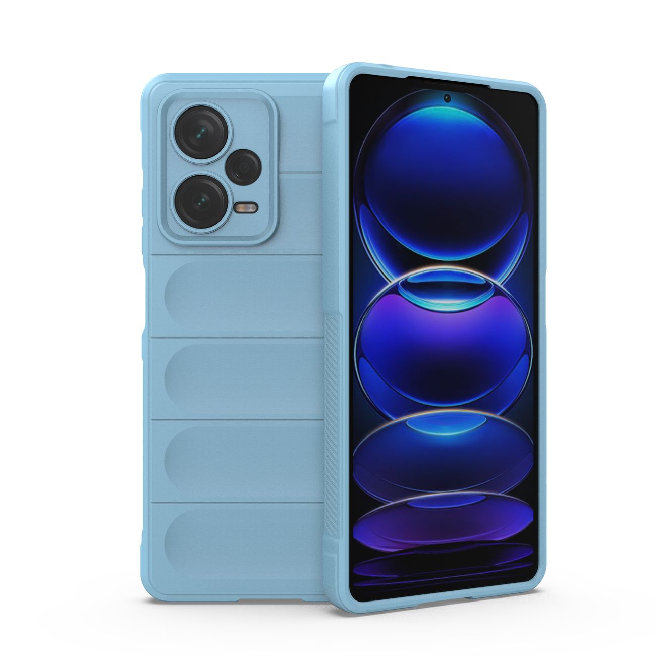 Magic Shield Case etui do Xiaomi Redmi Note 12 Pro+ elastyczny pancerny pokrowiec jasnoniebieskie