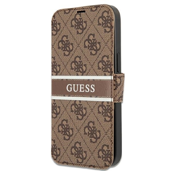 Guess GUBKP13S4GDBR iPhone 13 mini 5,4" brązowy/brown book 4G Stripe