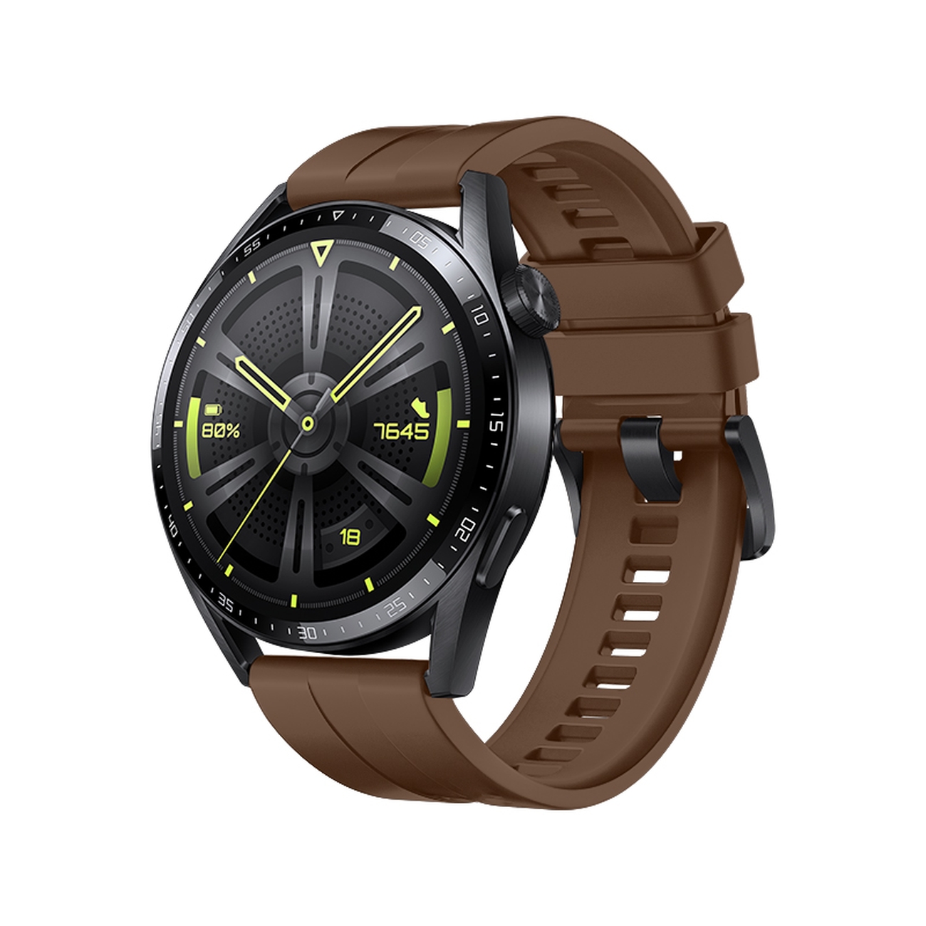 Strap One silikonowa opaska pasek bransoleta bransoletka do zegarka Huawei Watch GT 3 46 mm brązowy