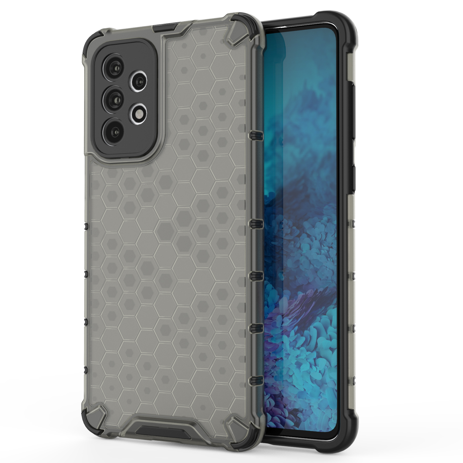 Honeycomb etui pancerny pokrowiec z żelową ramką Samsung Galaxy A73 czarny