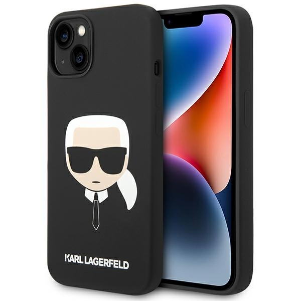 Karl Lagerfeld KLHCP14SSLKHBK iPhone 14 6,1" hardcase czarny/black Silicone Karl`s Head