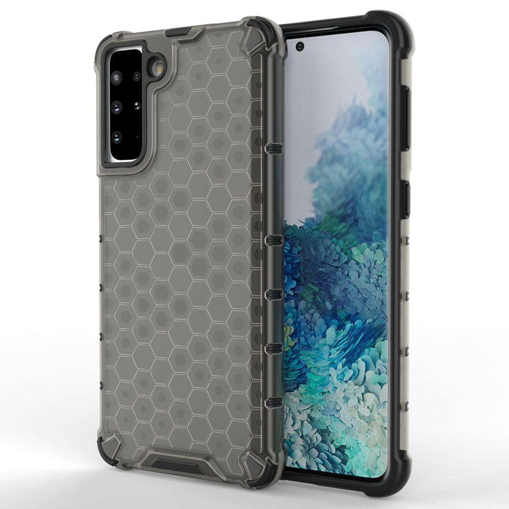 Honeycomb etui pancerny pokrowiec z żelową ramką Samsung Galaxy S22 czarny