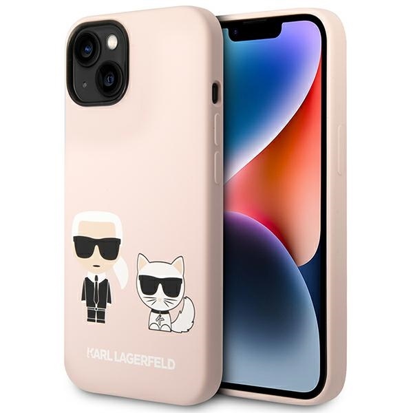 Karl Lagerfeld KLHMP14SSSKCI iPhone 14 6,1" hardcase jasnoróżowy/light pink Silicone Karl & Choupette Magsafe