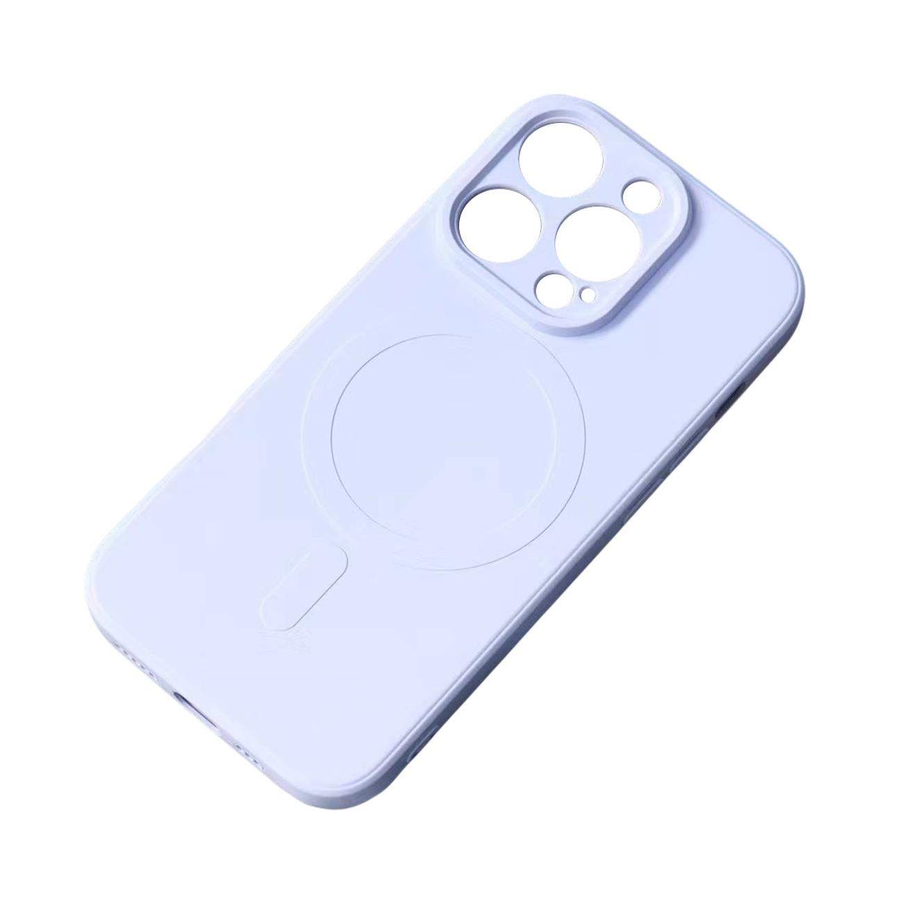 Silikonowe magnetyczne etui iPhone 14 Pro Silicone Case Magsafe - jasnoniebieskie