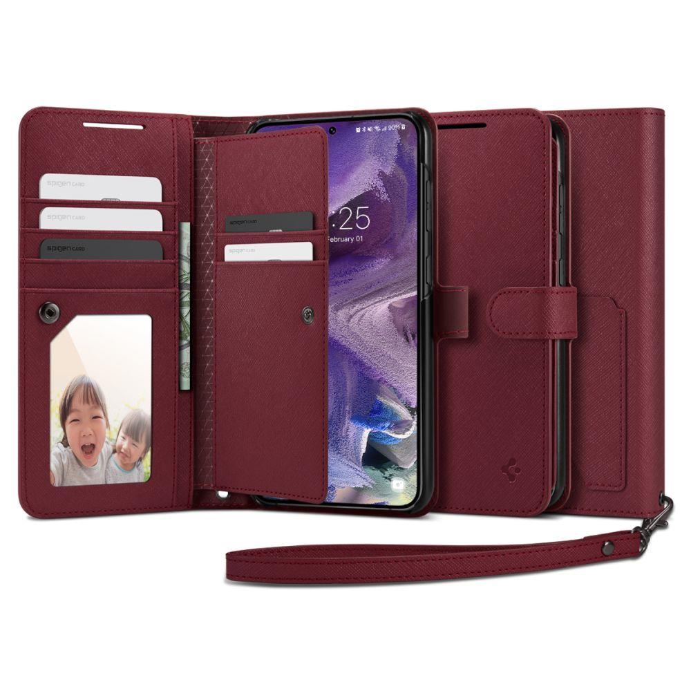 SPIGEN WALLET ”S” PLUS GALAXY S23 BURGUNDY