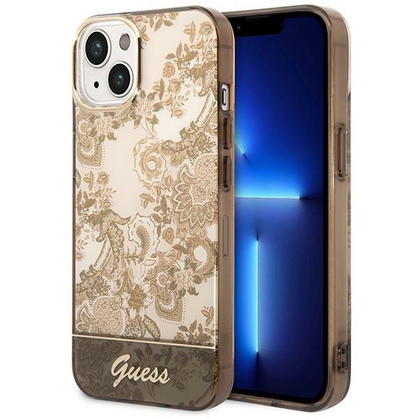 Guess GUHCP14SHGPLHC iPhone 14 6,1" ochre hardcase Porcelain Collection