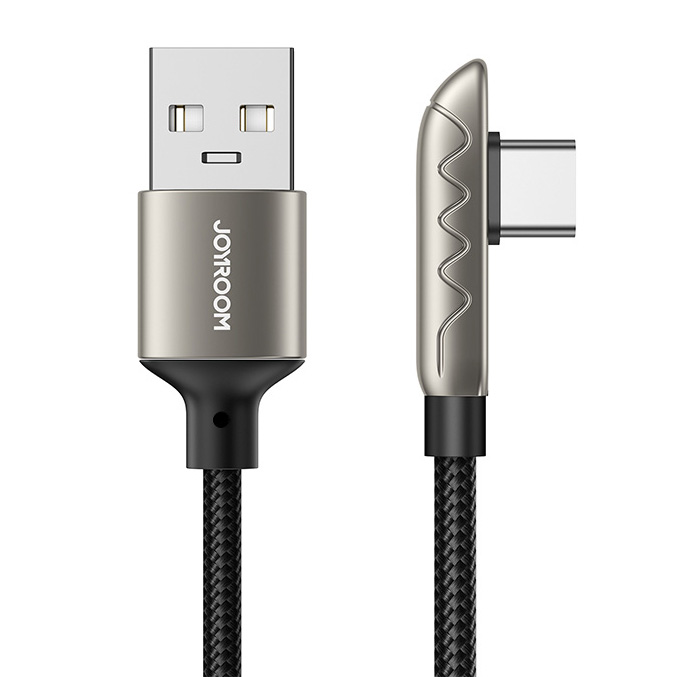 Joyroom gamingowy kabel USB - USB Typ C do ładowania / transmisji danych 3A 1,2m srebrny (S-1230K3)