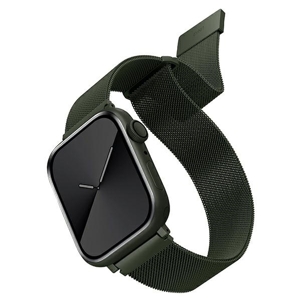 UNIQ pasek Dante Apple Watch Series 1/2/3/4/5/6/7/8/SE/SE2 38/40/41mm Stainless Steel zielony/green