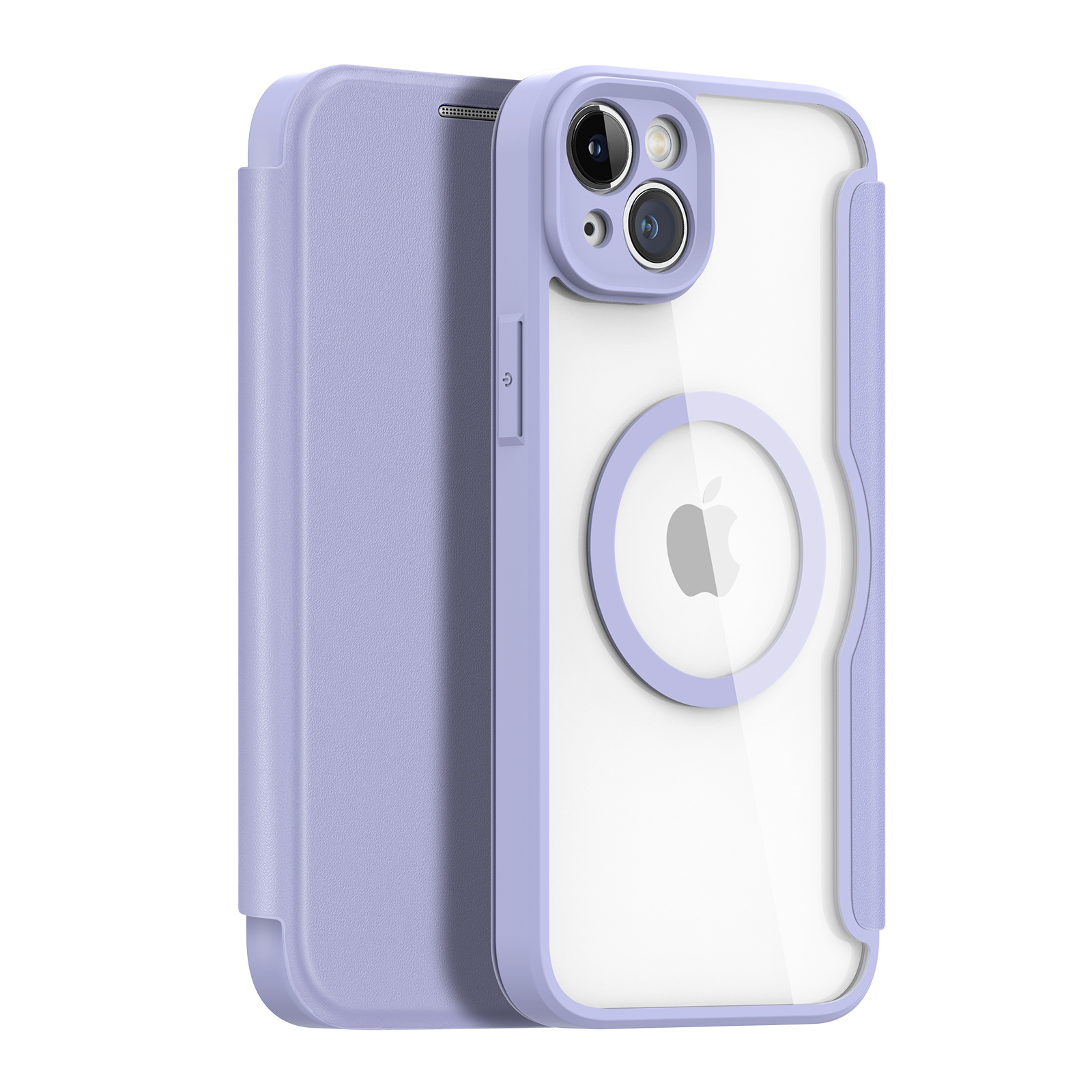 Dux Ducis Skin X Pro etui iPhone 14 Plus magnetyczny pokrowiec MagSafe z klapką fioletowy